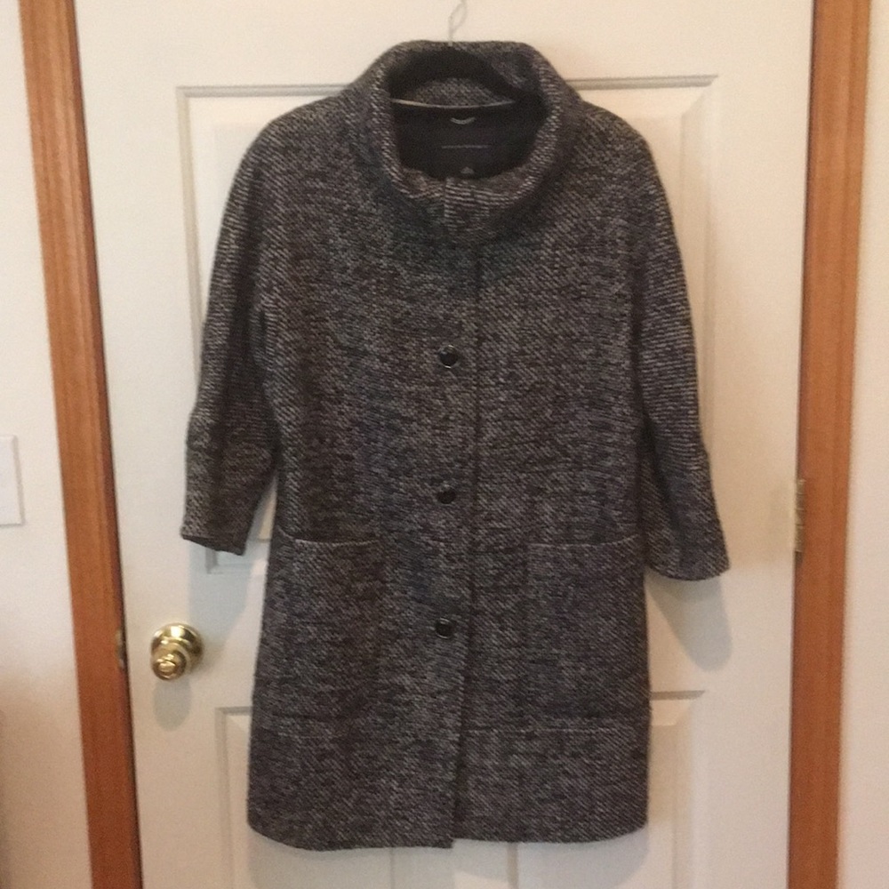 Black tweed coat